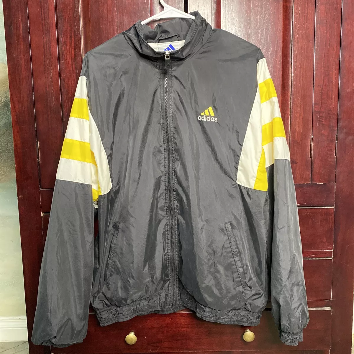 Adidas Vintage Mens track sport jacket windbreaker 90's