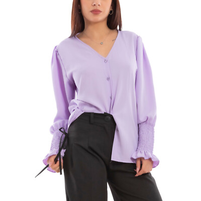 Women's Blouse V-Neck Elegant With Elastic Cuffs TOOCOOL VB-9165