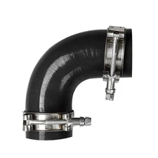 4" 102mm 90 Degree Elbow Silicone Hose Turbo Intake Pipe Black With 2 Clamps