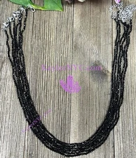 Wholesale Lot 6 Pcs 2mm Natural Black Tourmaline Necklaces Crystal Healing