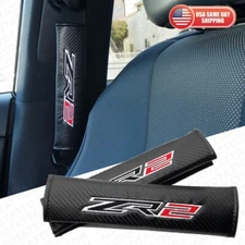 Chevy ZR2 Carbon Car Seat Belt Cover Safety Shoulder Strap Cushion Pad Harness