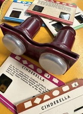 Children’s 1950’s Storybook 3-D Viewer and Slides From Various Stories