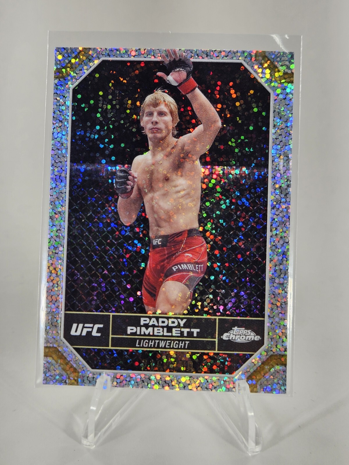 2024 PADDY PIMBLETT TOPPS CHROME UFC #151 SPECKLE REFRACTOR 216/299