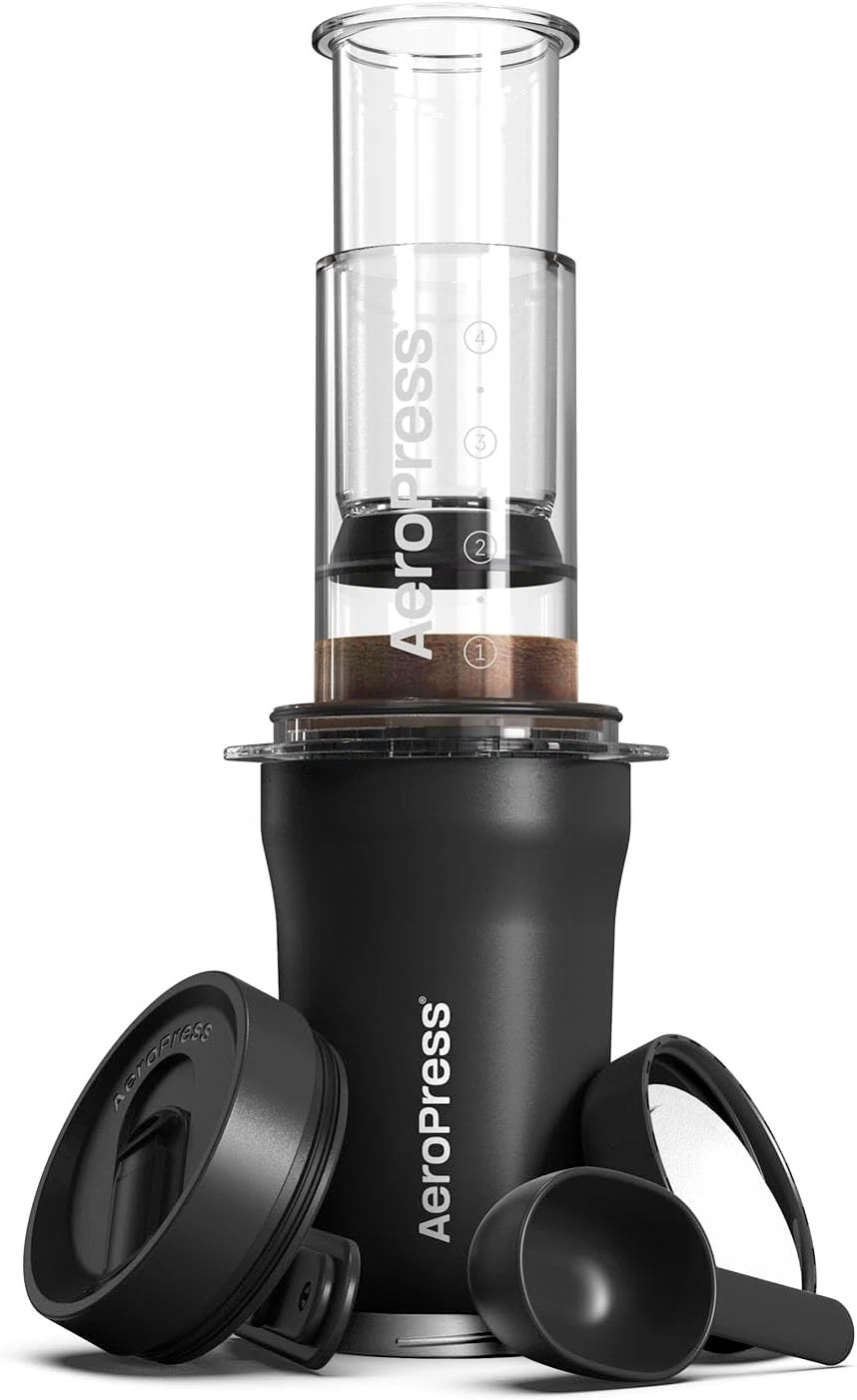 Go Plus, Small Portable Coffee Maker for Travel & Camping - 3 in 1 Brew Method C