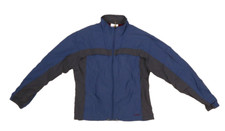 Vintage Reebok Womens Blue Long Sleeve Full Zip Up Windbreaker Jacket Medium