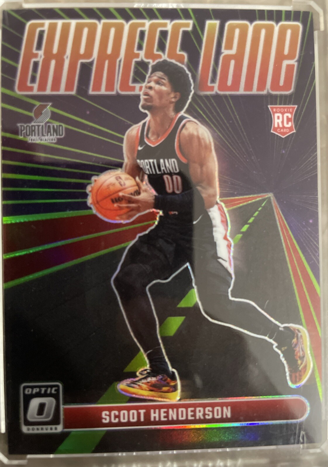 2023-24 Donruss Optic -Express Lane green Prizm #14 Scoot Henderson (RC) /149