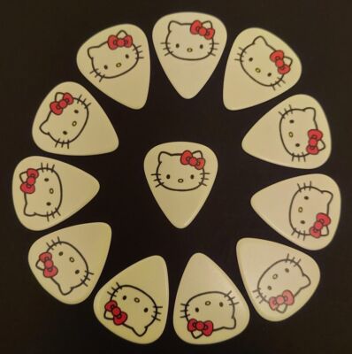 Hello Kitty (Kitty White) Guitar Picks (12 picks) - (Buy 2, save 50% on 2nd)