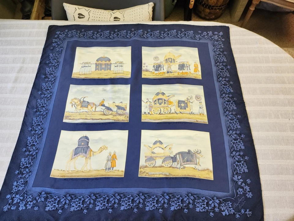 Burberry London 100% Silk Vintage Scarf - Image 2 of 4