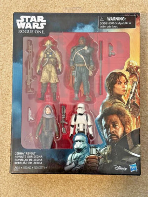 Star Wars Rogue One Jedha Revolt set- Saw Gerrera, Edrio Two Tubes, Jyn NIB