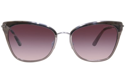 Tom Ford FT 0843 Faryn 12u Ruthenium Grey/burgundy Cat Eye  display picture 2