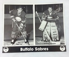NHL 1986-87 Buffalo Sabre Shots Photo-Paul Cyr and Jacques Cloutier