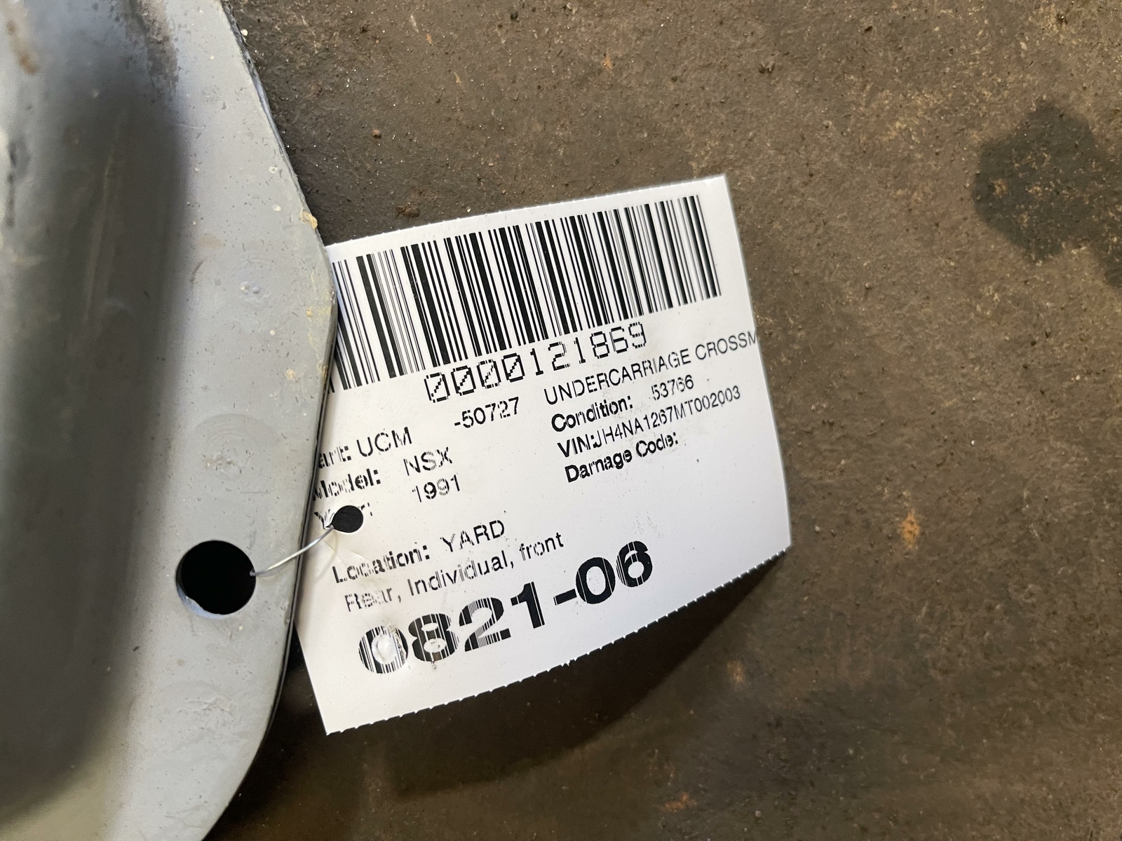 91-05 ACURA NSX 3.0L AT NA1 FRONT CRADLE SUBFRAME CROSS BEAM FRONTBEAM OEM