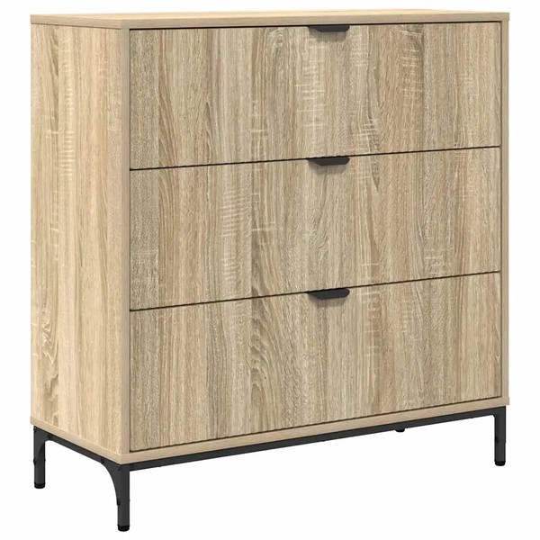 Sideboard Sonoma-Eiche 79,5 X 33 X 82 Cm Holzwerkstoff Kommode-image