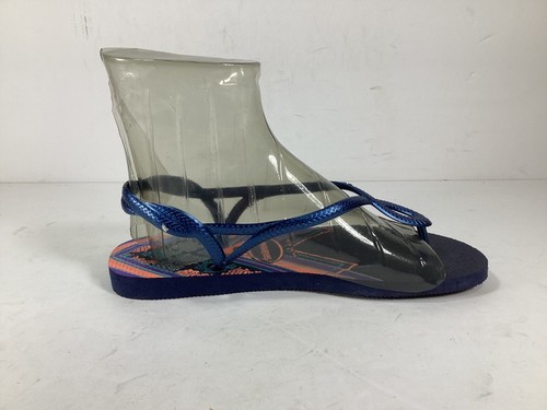 Havaianas Blue Coral Purple Flip Flop Sandals Womens 8 Thong Shoes Summer Beach - Picture 5 of 11