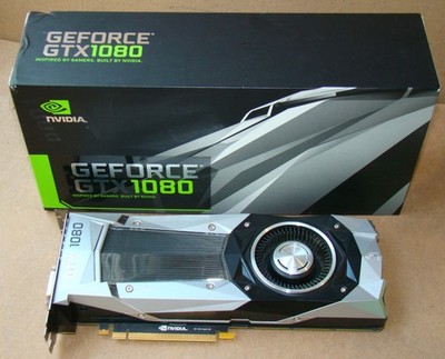 NVIDIA GeForce GTX 1080 Founders Edition 8GB GDDR5X Graphics Card, Box Included