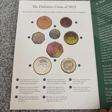 2023 KING CHARLES Definitive 8 Coin Set Privy mark Atlantic SALMON 50p Coin