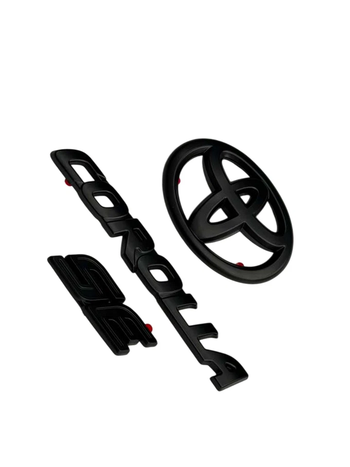 Toyota Corolla 2020-2024 sedán SE KIT DE SUPERPOSICIÓN EMBLEMA APAGÓN BRILLANTE Foto 4 de 4