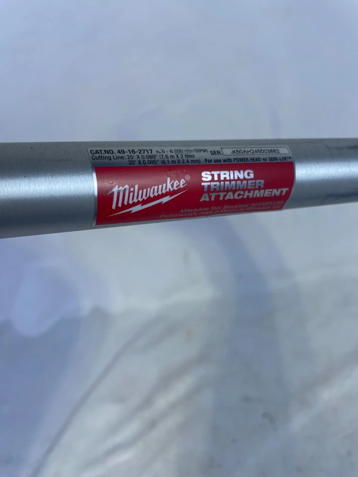 Milwaukee 49-16-2717 Quik-Lok String Trimmer Attachment With Power Head 3016-20 - Image 4 of 4