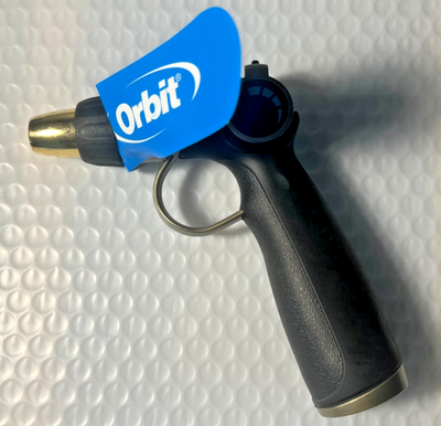 #ad Orbit Adjustable Jet Stream Hose Nozzle Thumb Control Brass Tip Yard Garden Use $25.99