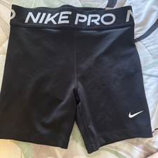 Nike Pro Kids Shorts Black/White Padded Size L FB1081-010 Training Shorts New