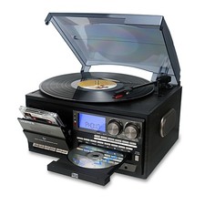 LoopTone Vinyl Record Player 10 in 1 3 Speed Bluetooth Vintage Turntable CD C...