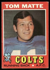 1971 Topps Tom Matte #263 Baltimore Colts *Crease