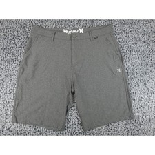 Hurley Hybrid Shorts Mens 36 Gray Quick Dry Heathered HSP23SMB-07622