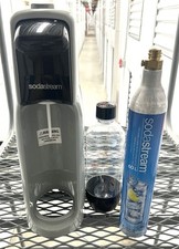 SodaStream JET Soda & Sparkling Water Machine Black Gray w/ Plastic Bottle & Can