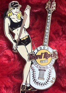 Hard Rock Cafe Pin Pittsburgh ;Pirate Baseball Girl Hat Lapel Grand Opening Day