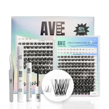 Lash Clusters Kit - Waterproof (8-18Mm) Invisible Band with Bottom Lashes 