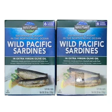 Wild Planet Sardines in Extra Virgin Olive Oil 4.4 Ounce Cans, 12 Packs