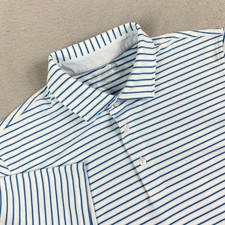 Vineyard Vines Jim Nantz Golf Polo Striped Pima Poly Short Sleeve Mens Medium
