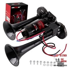Air Horn for Car/Trucks, 150dB Super Loud Train Horn,with All-in-One 12V black