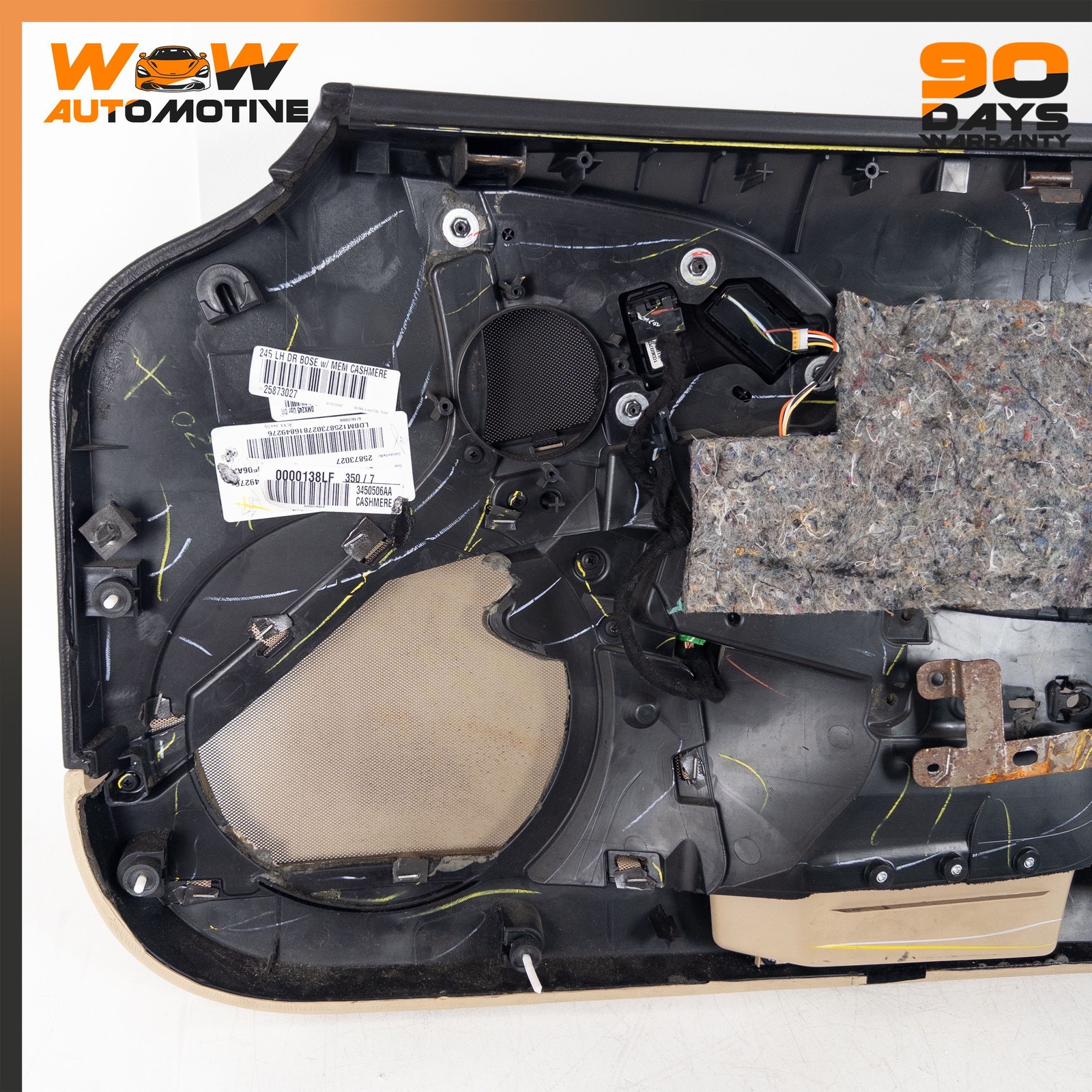 09-11 CHEVROLET CORVETTE C6 FRONT LEFT DRIVER SIDE INTERIOR DOOR PANEL OEM