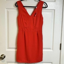 Forever 21 Red V-Neck Sleeveless Sheath Tank Mini Dress Size S NWT