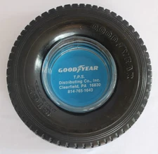 VINTAGE GOODYEAR UNISTEEL TIRE ASHTRAY T.P.S.  INC. CLEARFIELD PA.