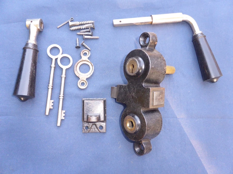 Serrure Gollot 2 clefs 2 Béquilles Porte entrée magasin devanture Complête - Photo 2/4