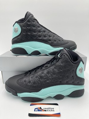 Mens Size 10 - Nike Air Jordan 13 Retro Black Island Green (414571-030) NEW!
