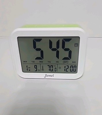 Jiemei Talking Alarm Clock, Digital,battery-operated, Gives Time, Temp, Snooze