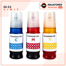 3 PK GI-21 Dye Ink refill bottle Set For Canon Pixma Megatank G1220 G2260 G3260