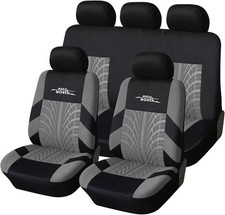 Juego Completo de Fundas Asientos Coche Grises Fundas Para Asientos Delanteros