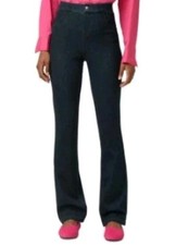 NWT Hue Women's Blue High-Rise Denim Baby Bootcut Leggings SZ S