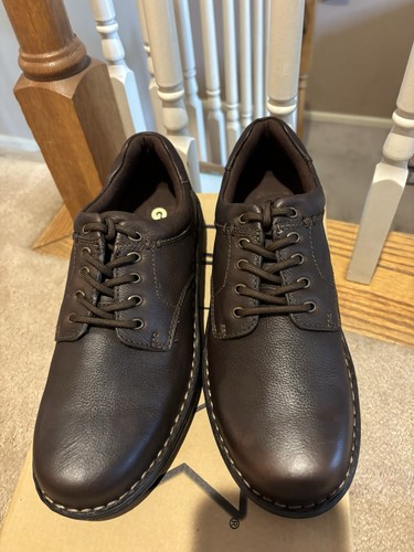 GBX Oxford Mens Sz 10 1/2 M Senate BROWN Leather Chunky Lace Up Shoes