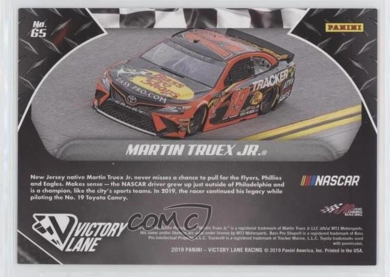 2019 Panini Victory Lane Pedal to the Metal Cars Gold /25 Martin Truex Jr #65 - Image 2 of 2