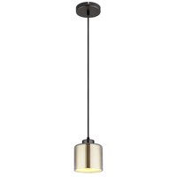 Pendelleuchte HäNgelampe Esszimmerleuchte Schwarz-Chrom Glas HöHenverstellbar