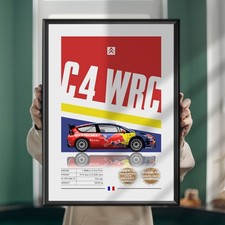 Citroen C4, Sebastien Loeb, Stampa, WRC, Rally, Wall Art, Poster, Gruppo A