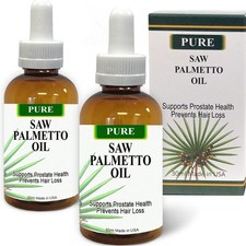 Pure Saw Palmetto Oil 2x30ml Prostate Health DHT Blocker Hair Support