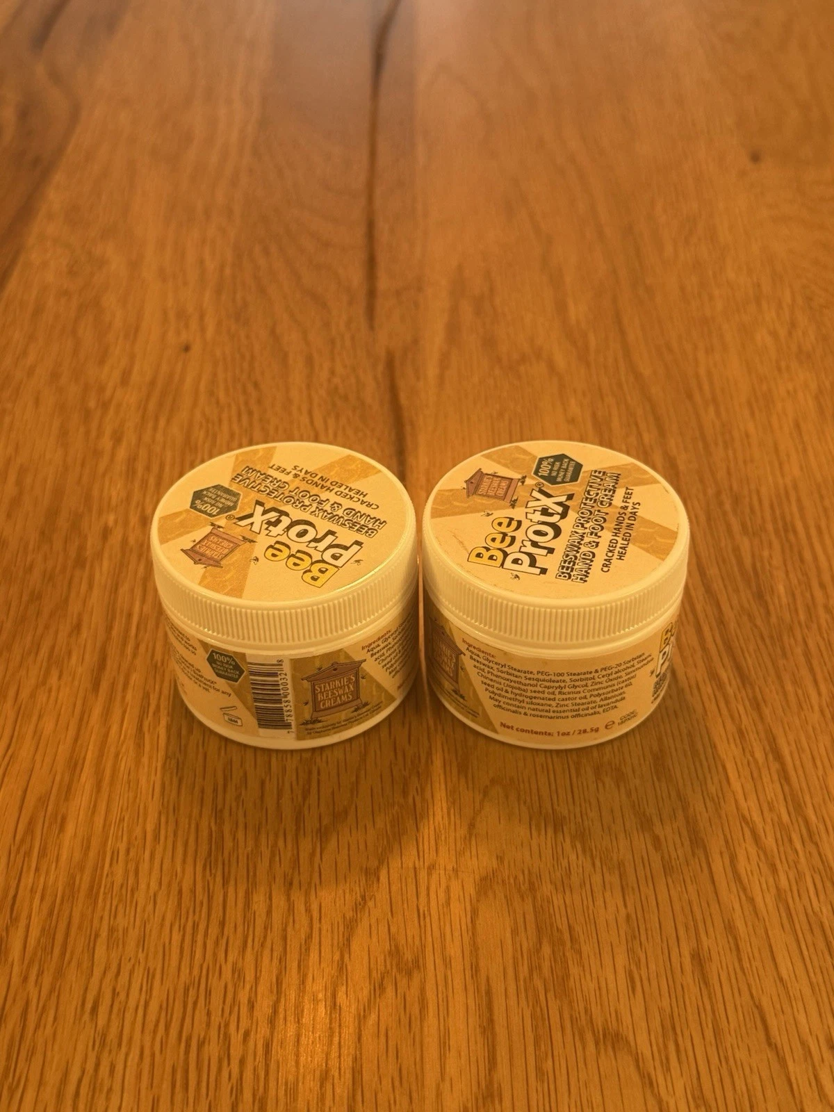 2x Bee Protx Barrier Beeswax Protective Hand & Foot Cream 1oz 28.5g Tubs - New 2