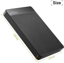 UnionSine 1TB Ultra Slim Portable External Hard Drive HDD-USB 3.0 for PC, Mac, L