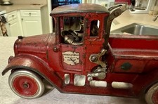 Vtg ARCADE Baby Red Cast Iron International Harvester Pickup Toy Truck